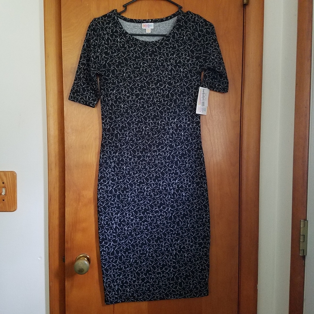 Black & White Star LuLaRoe Julia Dress
